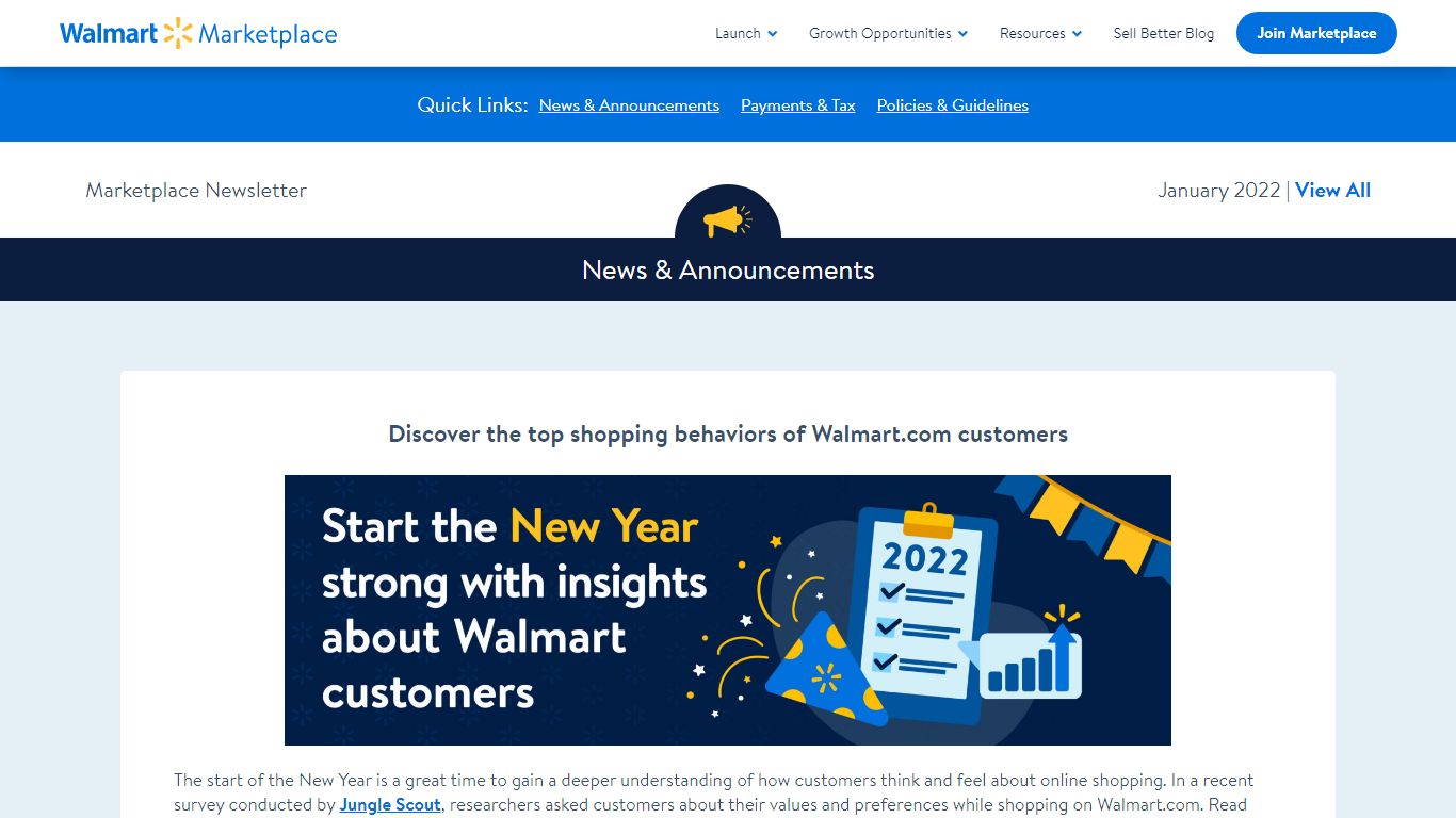 January 2022 - Walmart Marketplace